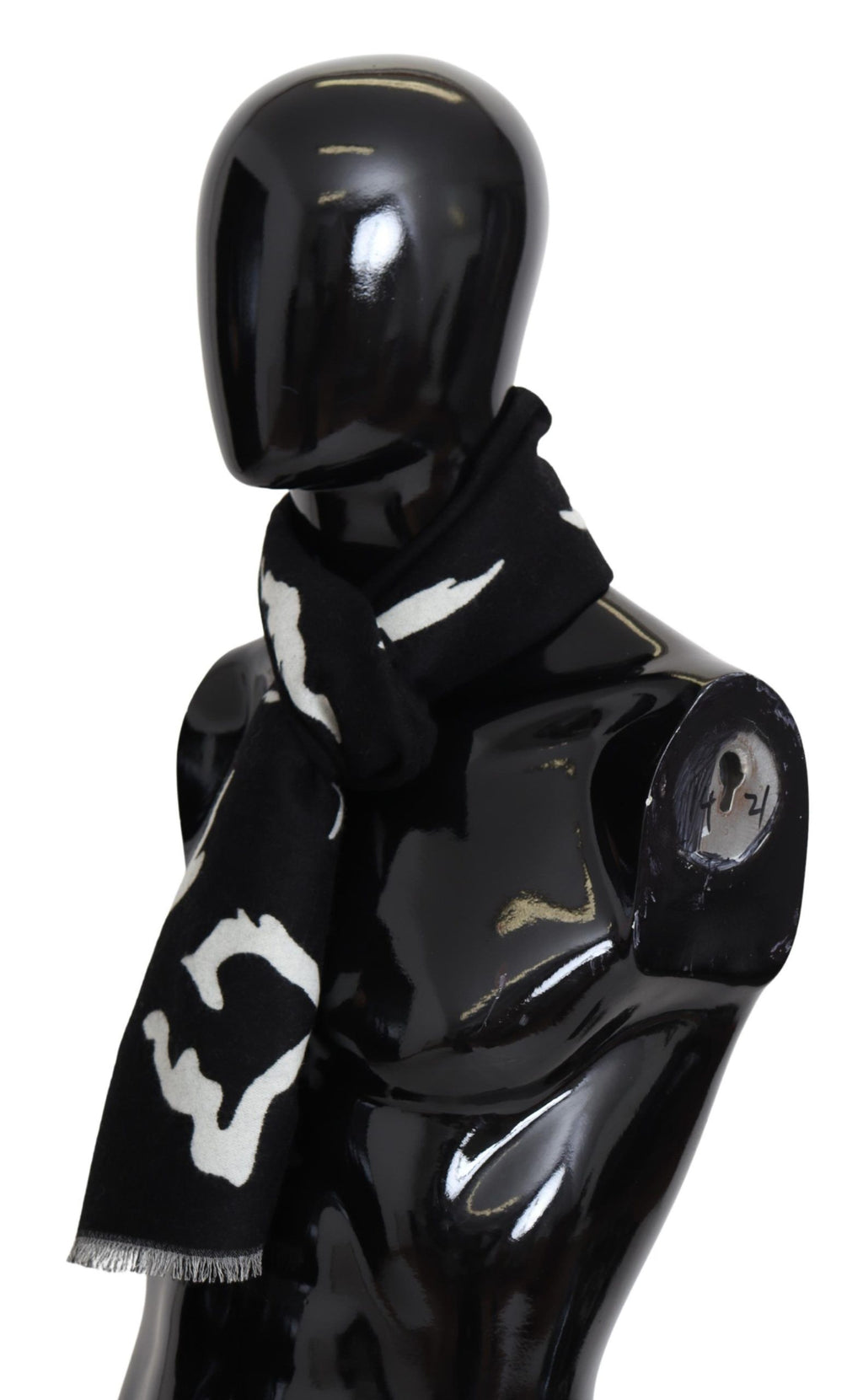 Givenchy Schwarz Weiß Wolle Unisex Winter Warm Schal Wrap Schal