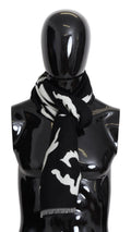 Givenchy Schwarz Weiß Wolle Unisex Winter Warm Schal Wrap Schal