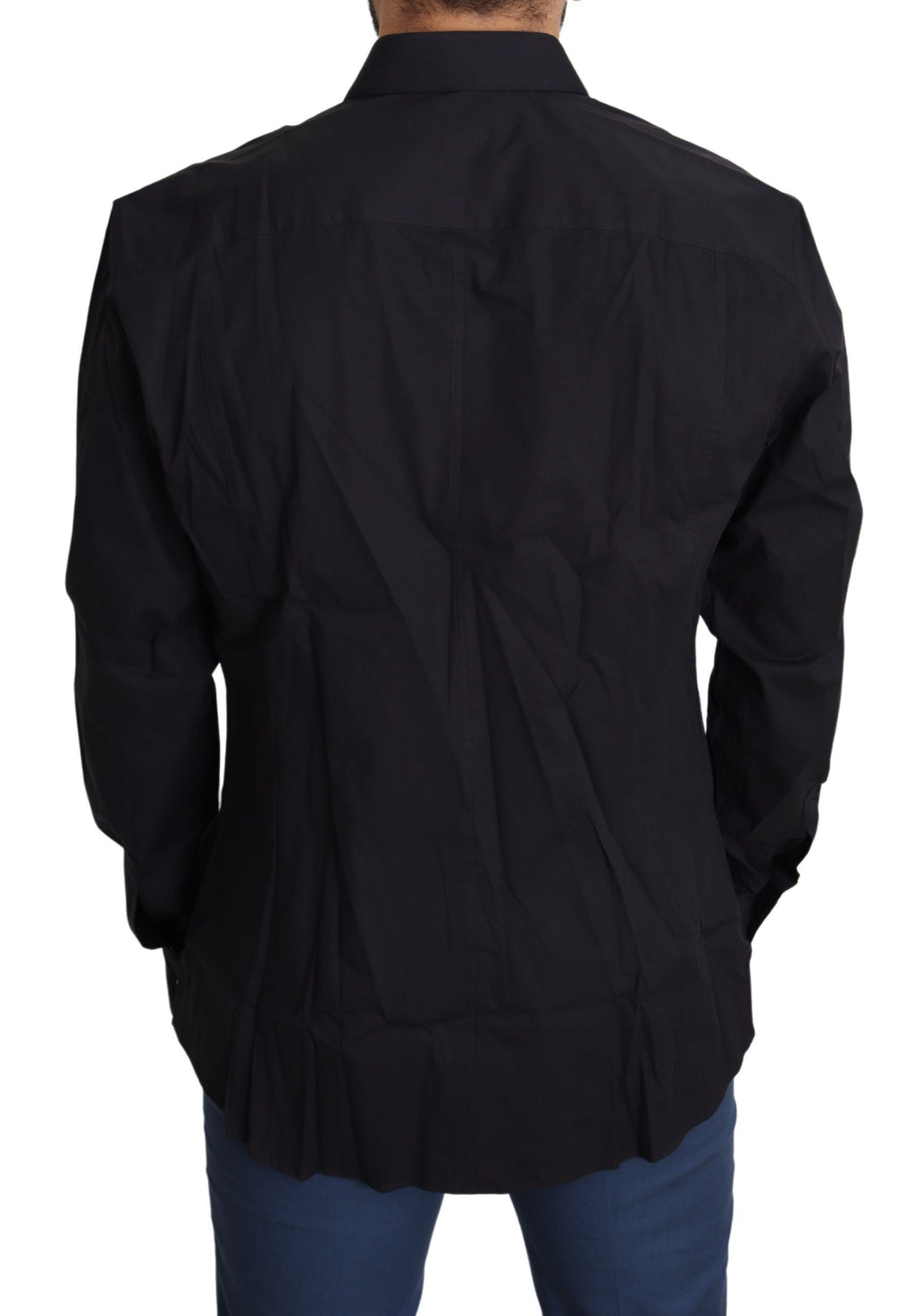 Dolce & Gabbana Black Cotton-Stretch SICILIA Shirt Dress
