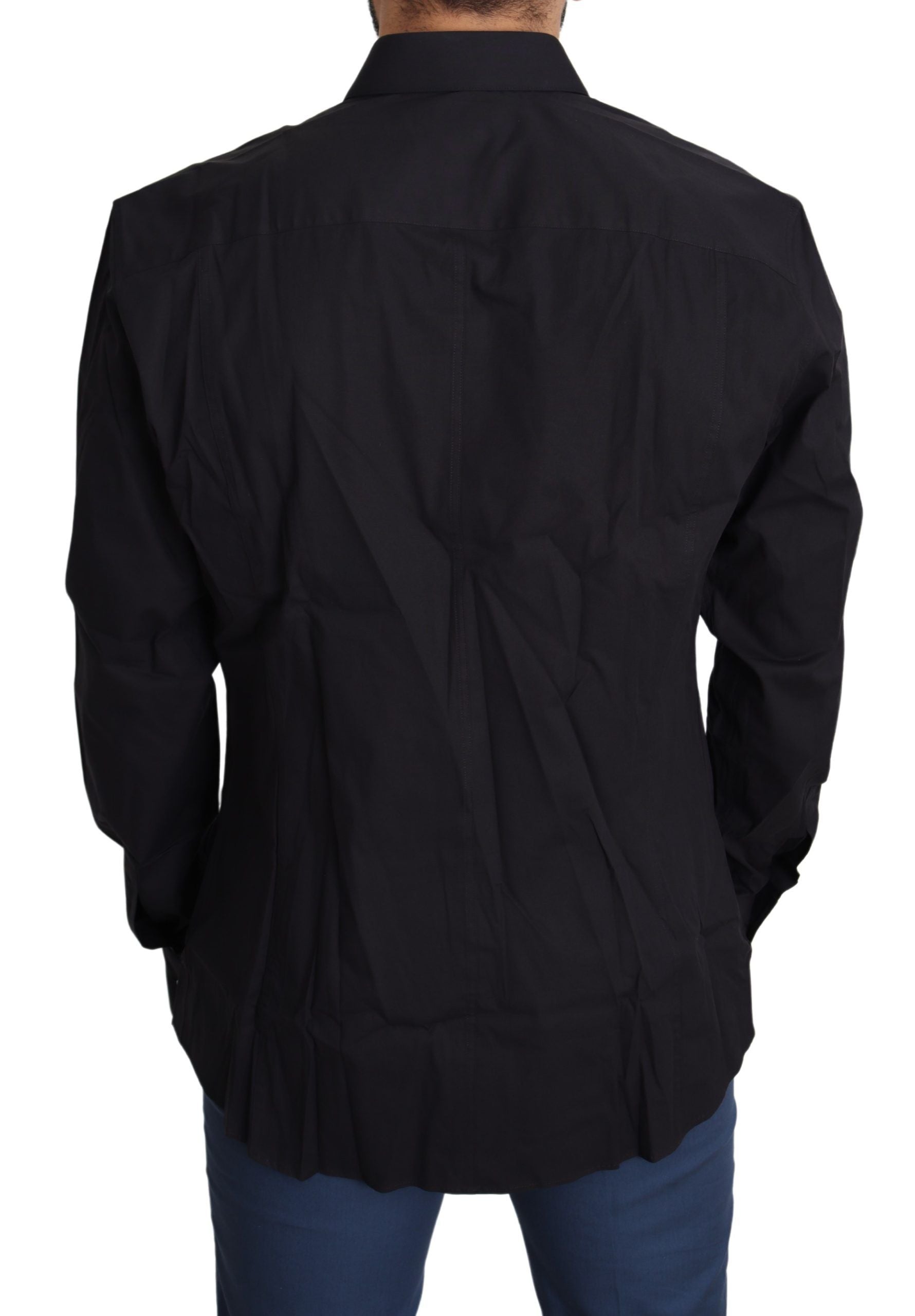 Dolce & Gabbana Black Cotton-Stretch SICILIA Shirt Dress