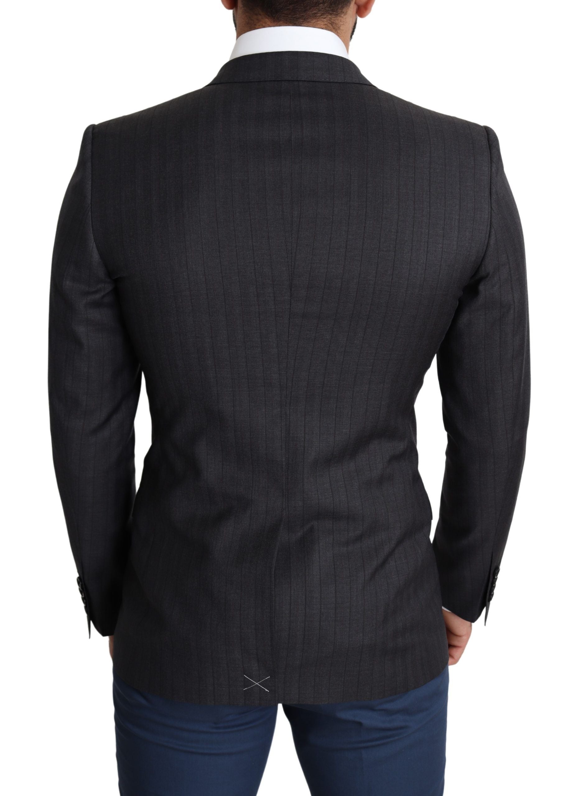 Dolce & Gabbana Black Single-Breasted Wool Coat MARTINI Blazer