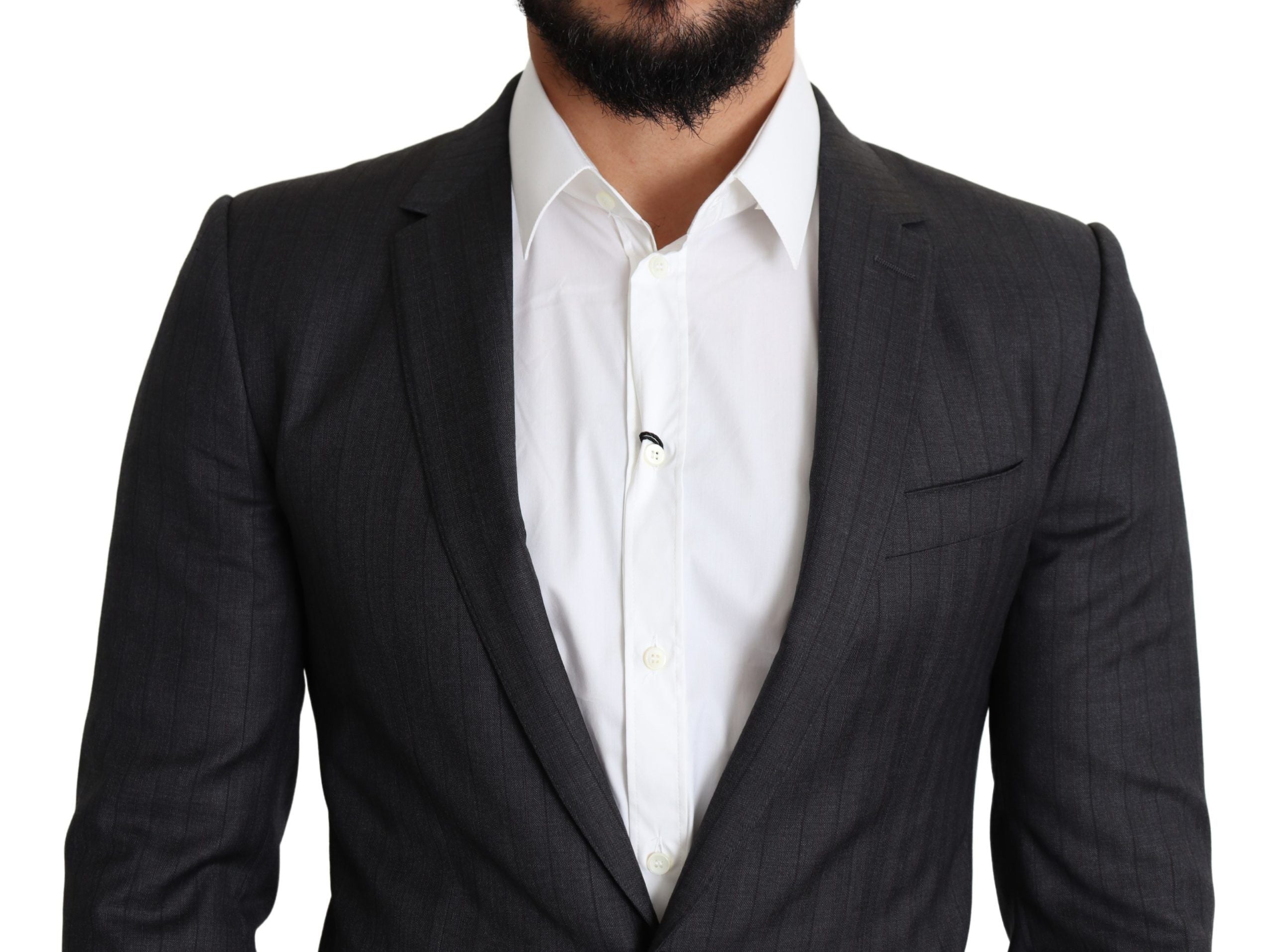 Dolce & Gabbana Black Single-Breasted Wool Coat MARTINI Blazer