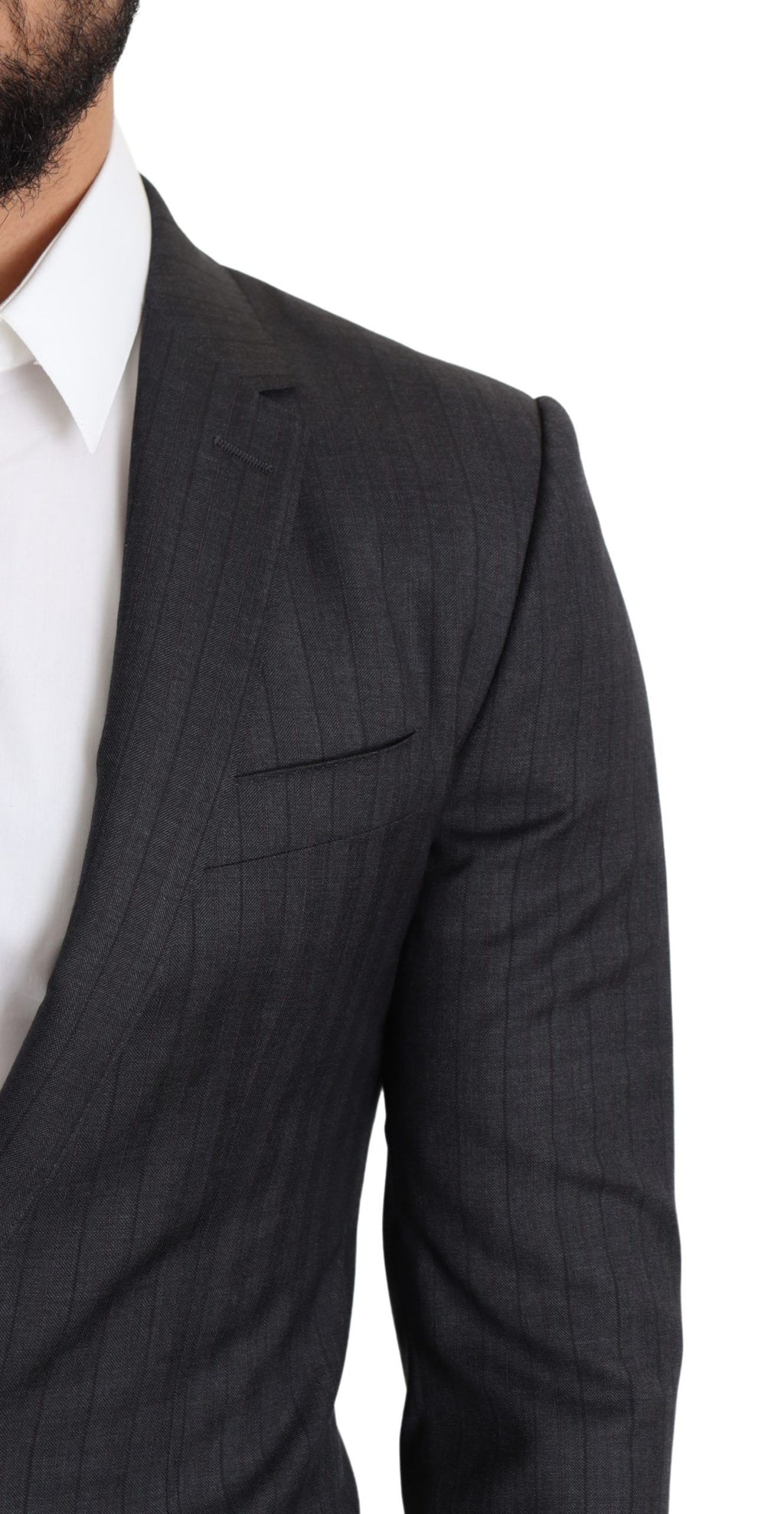 Dolce & Gabbana Black Single-Breasted Wool Coat MARTINI Blazer