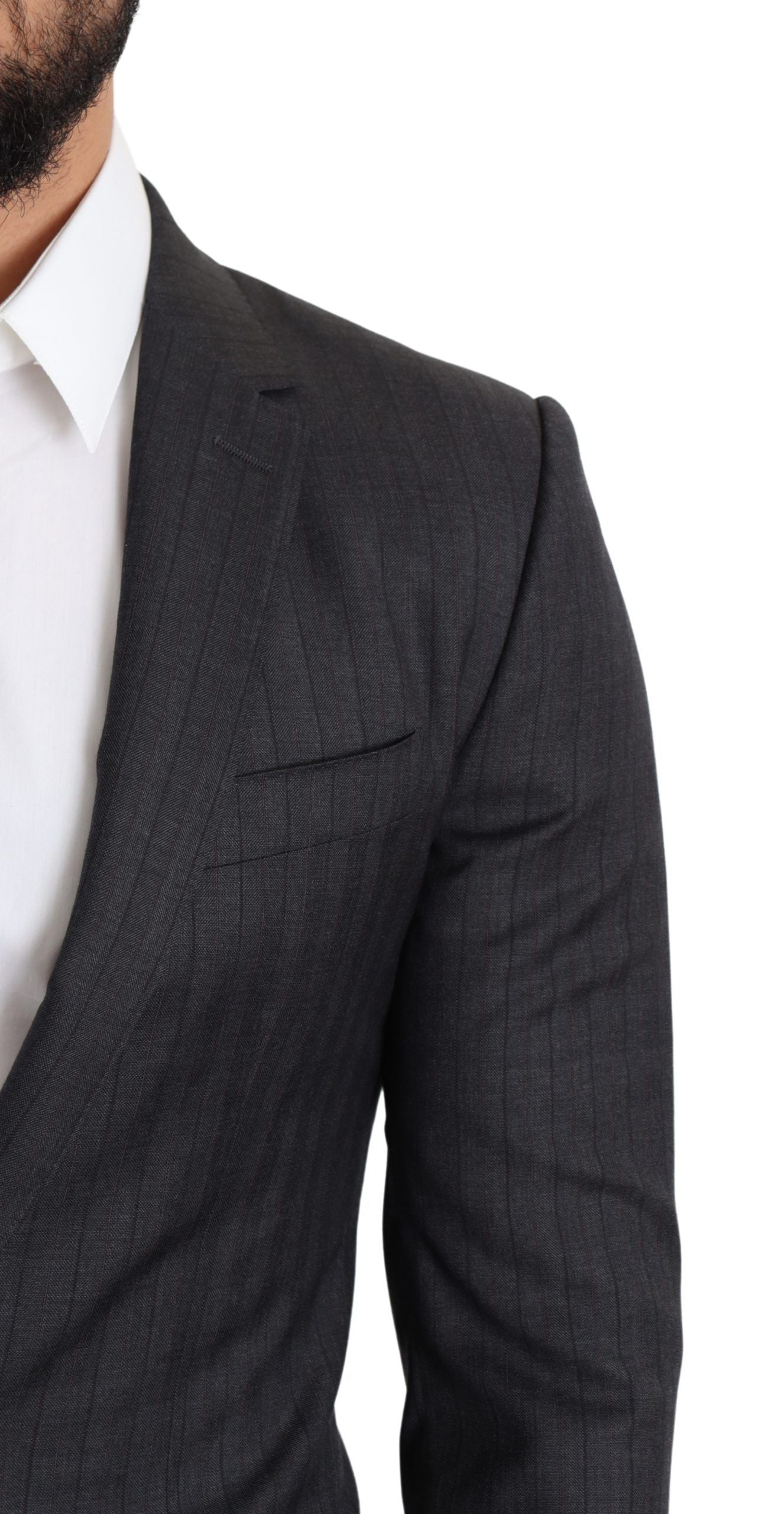 Dolce & Gabbana Black Single-Breasted Wool Coat MARTINI Blazer