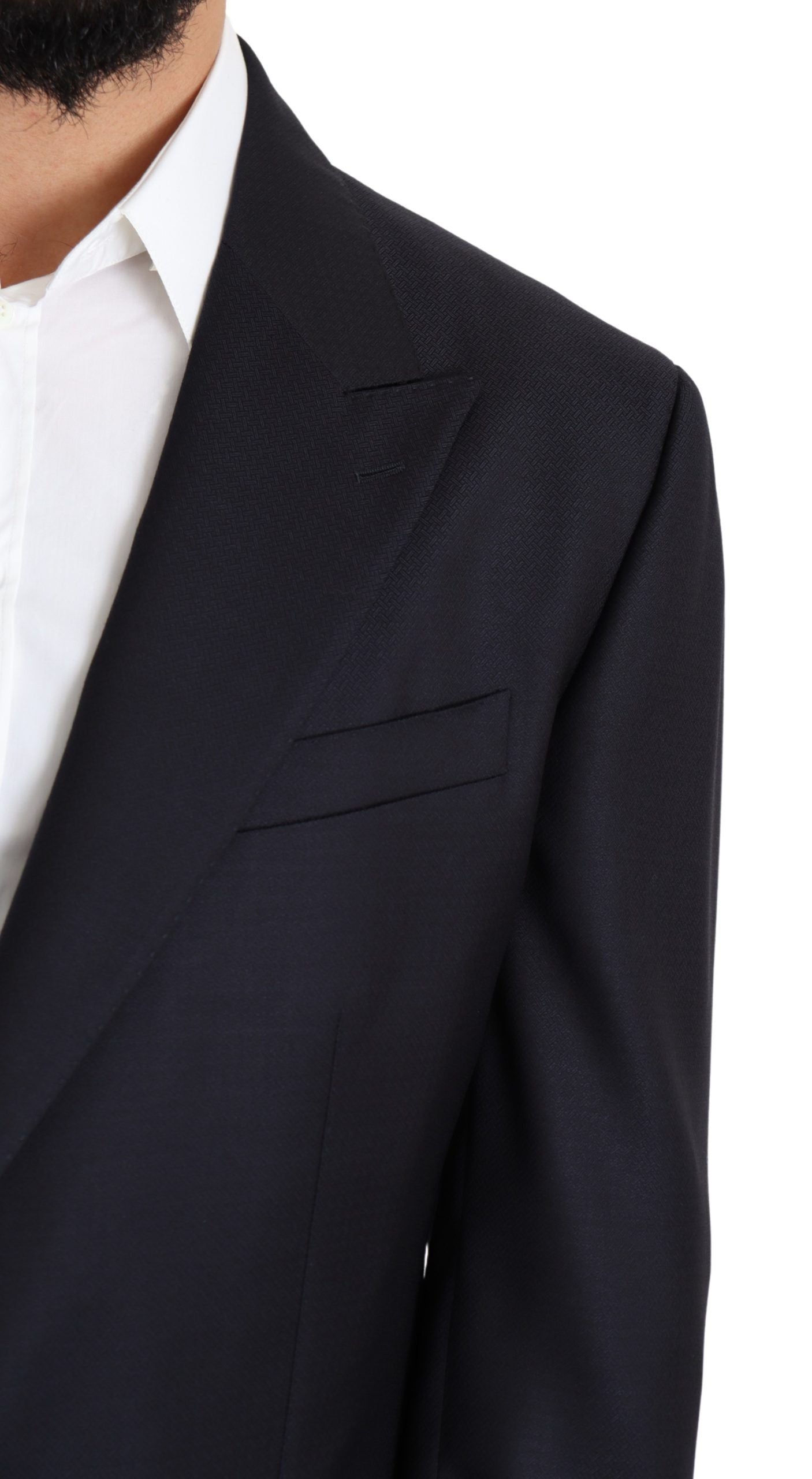 Dolce & Gabbana Schwarzer einreihiger NAPOLI-Blazer aus Wolle