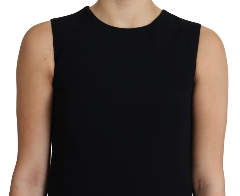 Dolce & Gabbana Schwarzes Viskose-Stretch-Minikleid in A-Linie