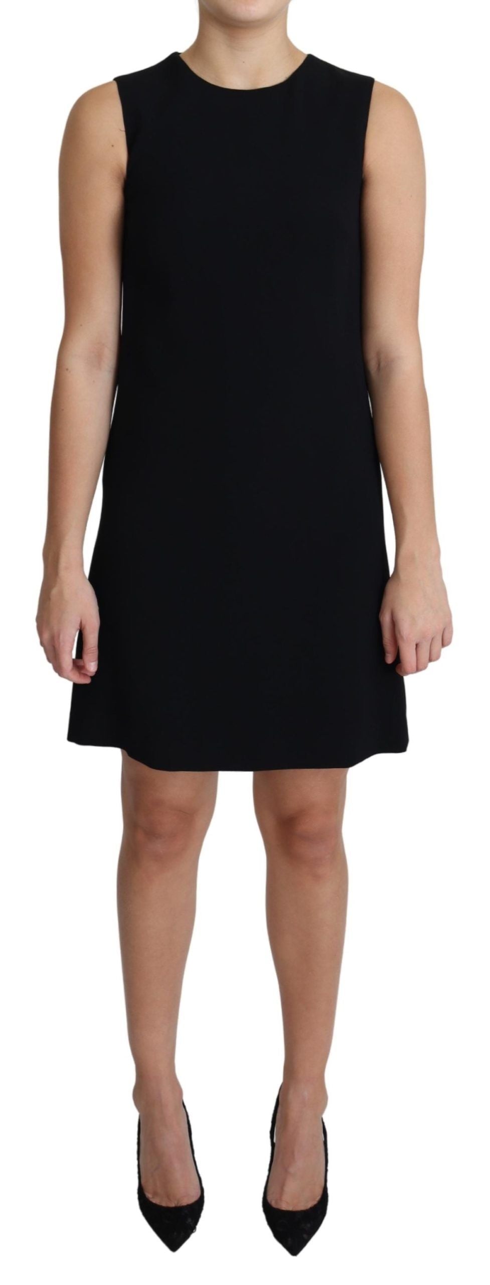 Dolce & Gabbana Schwarzes Viskose-Stretch-Minikleid in A-Linie