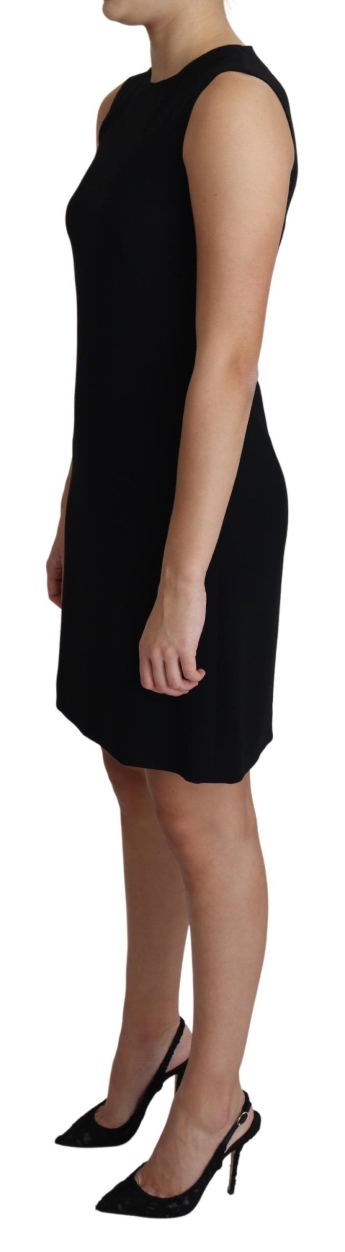 Dolce & Gabbana Schwarzes Viskose-Stretch-Minikleid in A-Linie