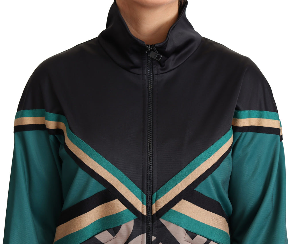 Dolce & Gabbana Multicolor DG Logo Mania Track Bomberjacke