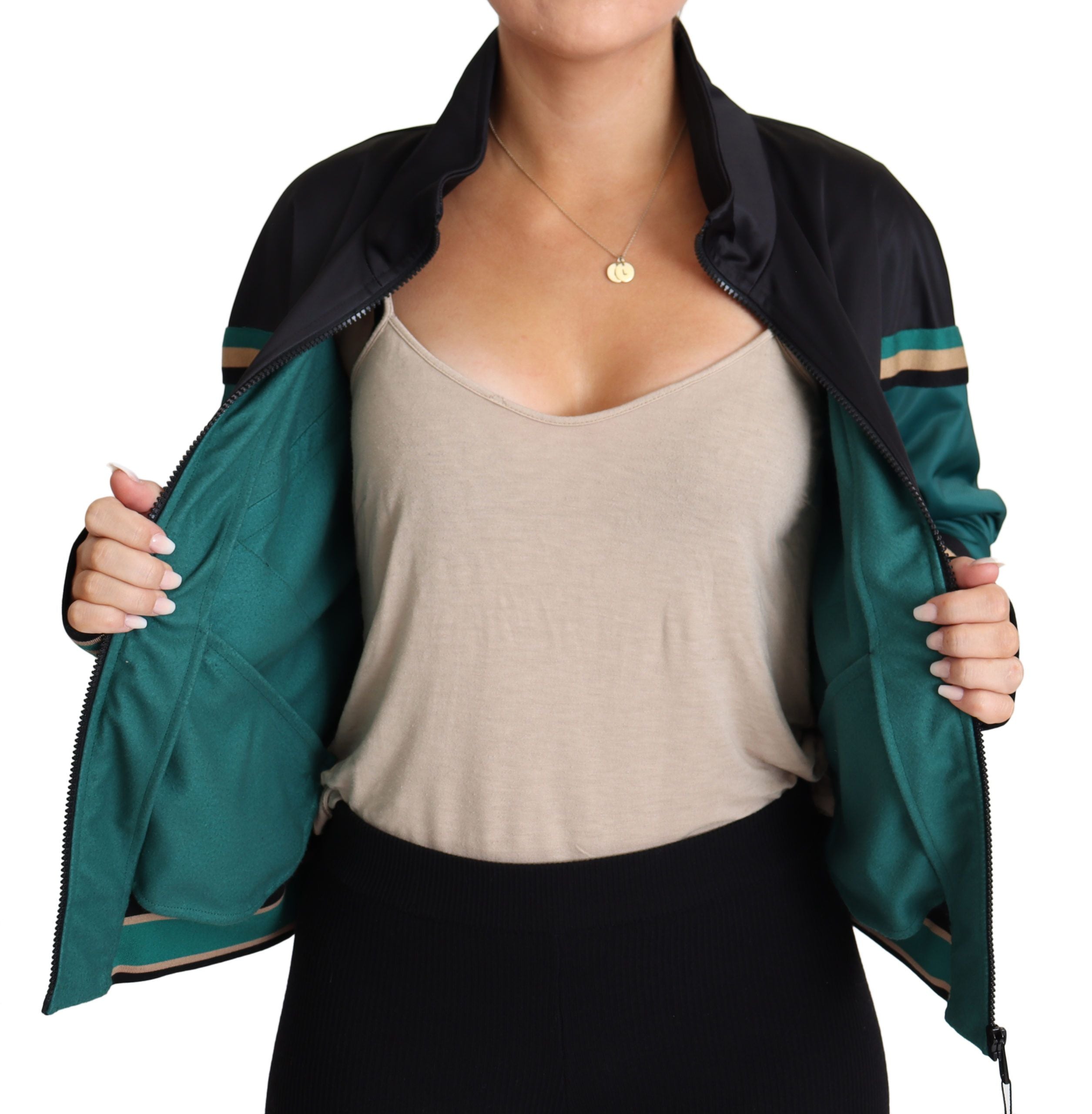 Dolce & Gabbana Multicolor DG Logo Mania Track Bomberjacke