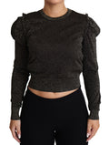 Dolce & Gabbana Black Gold Cropped Women's Pullover Sweater