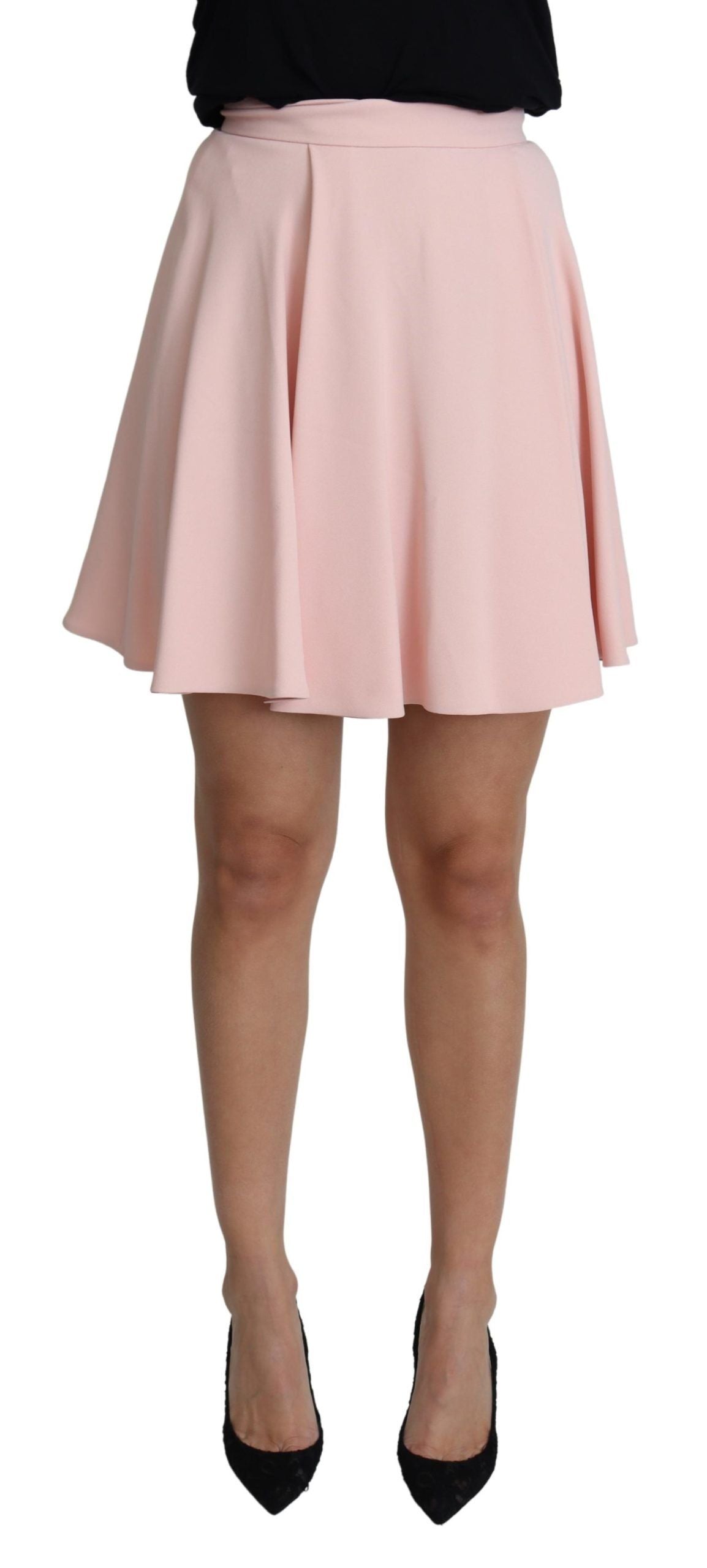 Dolce & Gabbana Rosa Faltenwurf Flare A-line Mini Rayon