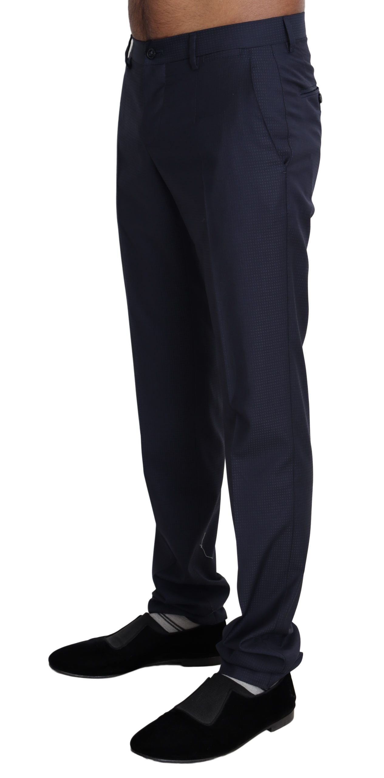 Dolce & Gabbana Navy Blue Formal Dress Pants for Men