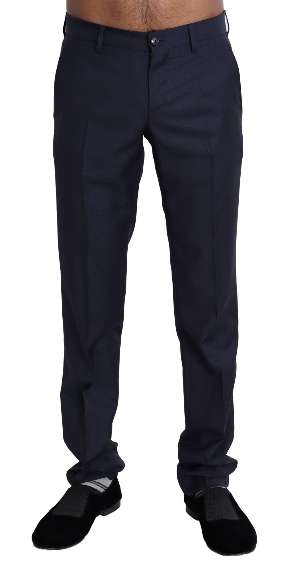 Dolce & Gabbana Navy Blue Formal Dress Pants for Men