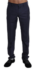 Dolce & Gabbana Navy Blue Formal Dress Pants for Men