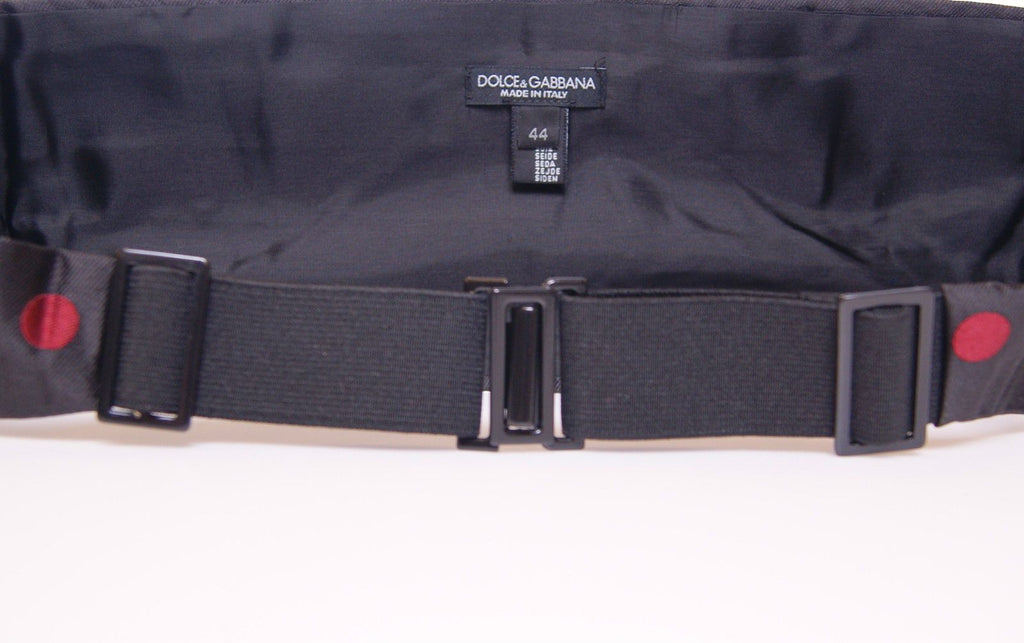 Dolce & Gabbana Schwarzer Smoking Kummerbundgürtel mit Taille