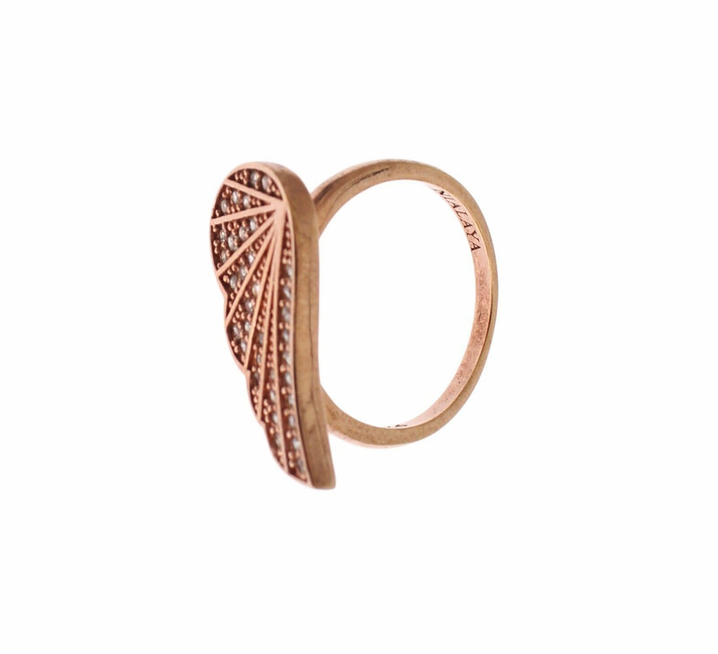 Nialaya Rose Gold 925 Silver Women's Clear CZ Ring