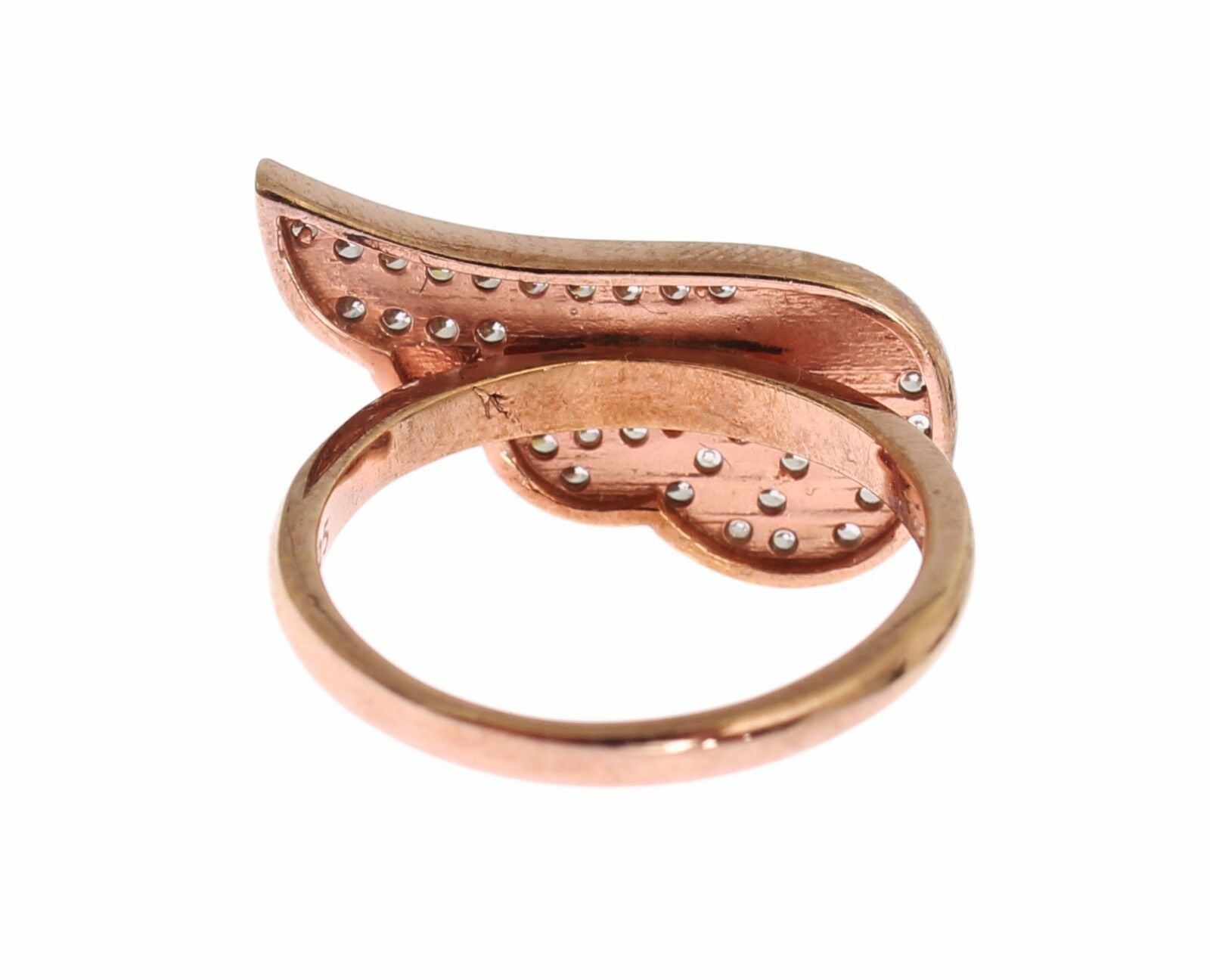 Nialaya Rose Gold 925 Silver Women's Clear CZ Ring