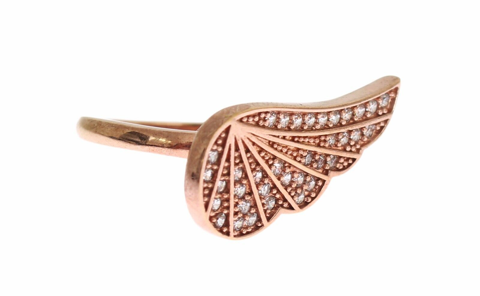 Nialaya Rose Gold 925 Silver Women's Clear CZ Ring