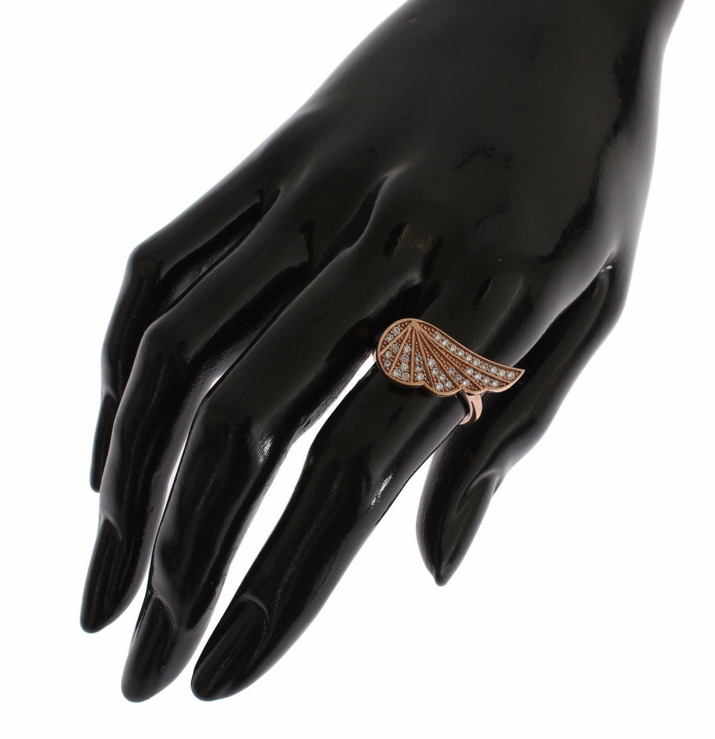 Nialaya Rose Gold 925 Silver Women's Clear CZ Ring