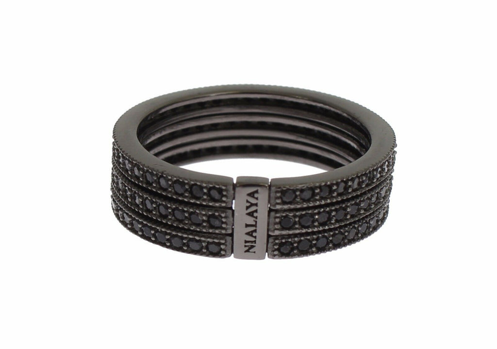 Nialaya Black CZ 925 Sterling Silver Women's