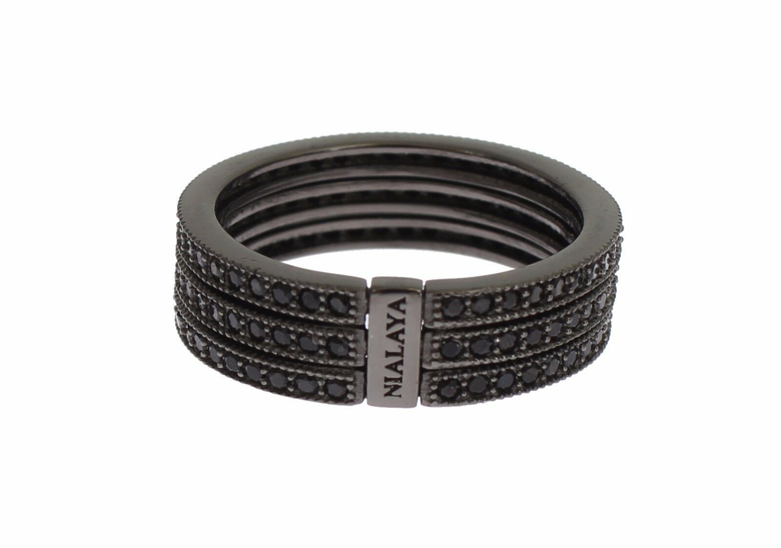 Nialaya Black CZ 925 Sterling Silver Women's