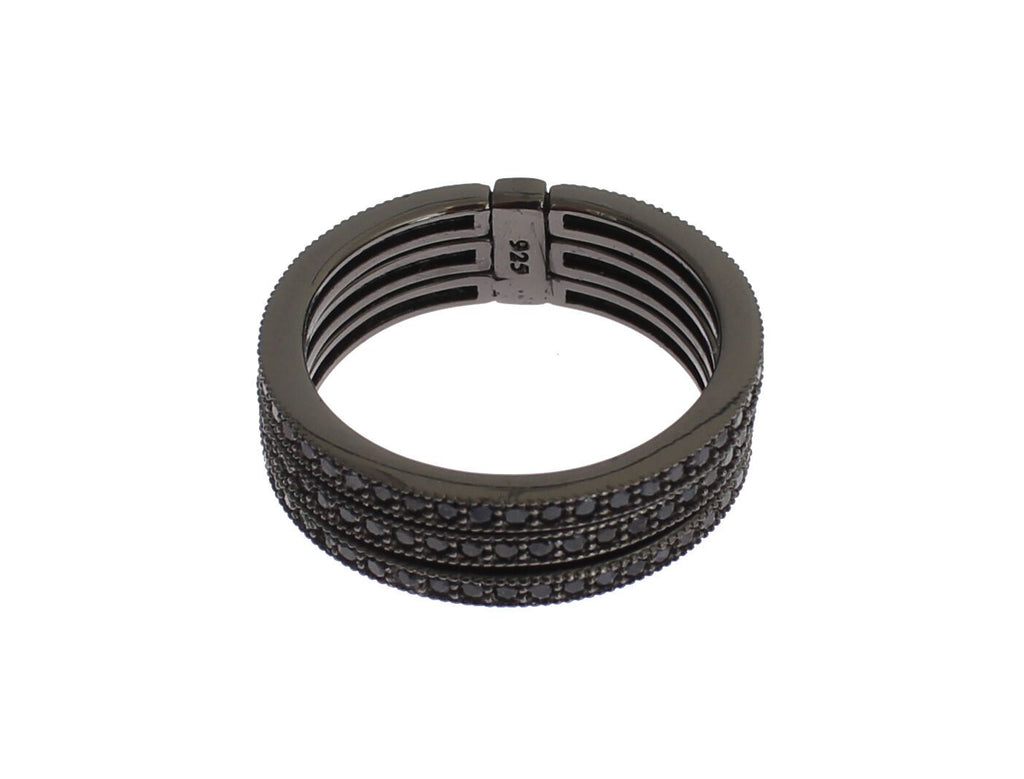 Nialaya Black CZ 925 Sterling Silver Women's