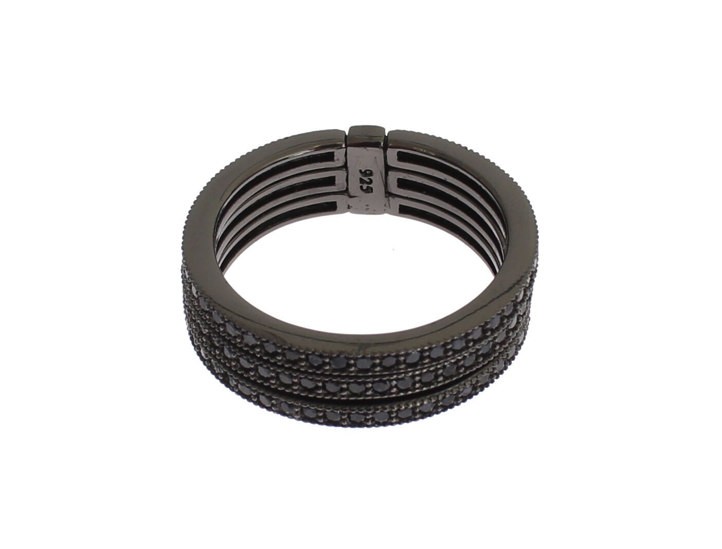 Nialaya Black CZ 925 Sterling Silver Women's