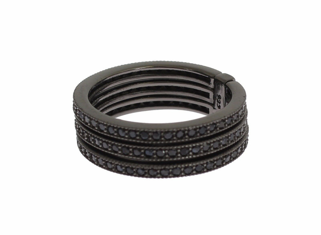 Nialaya Black CZ 925 Sterling Silver Women's