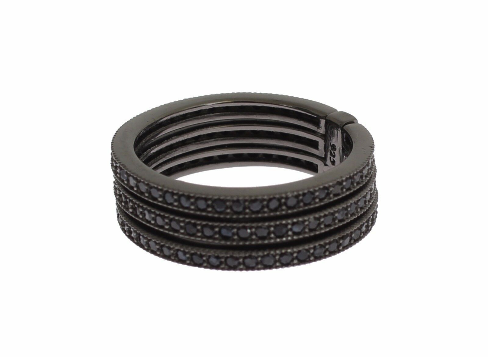 Nialaya Black CZ 925 Sterling Silver Women's