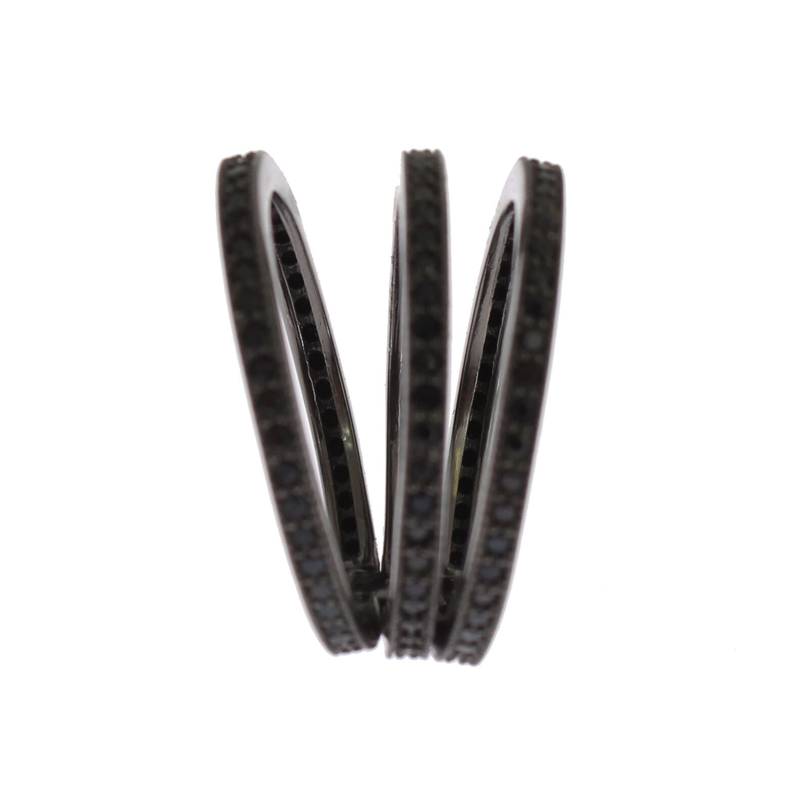 Nialaya Black CZ 925 Sterling Silver Women's