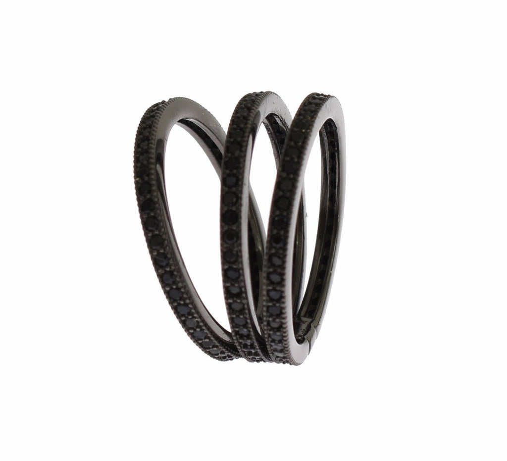 Nialaya Black CZ 925 Sterling Silver Women's