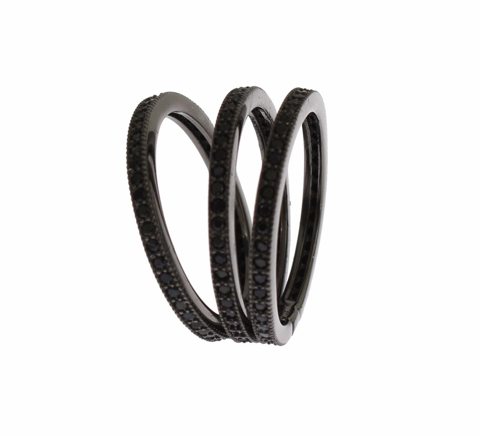 Nialaya Black CZ 925 Sterling Silver Women's