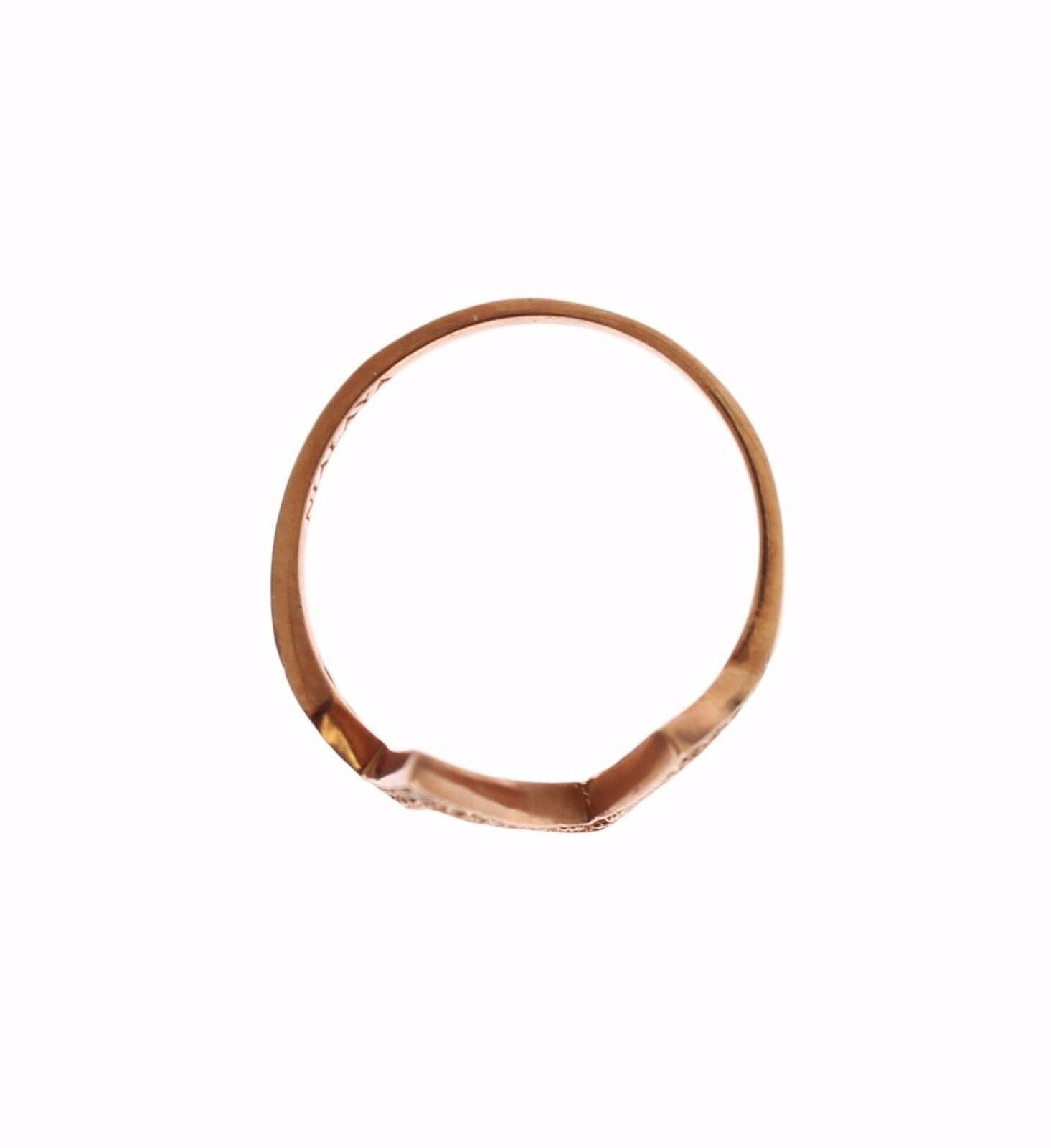 Nialaya Rose Gold 925 Silver Women's Clear Ring