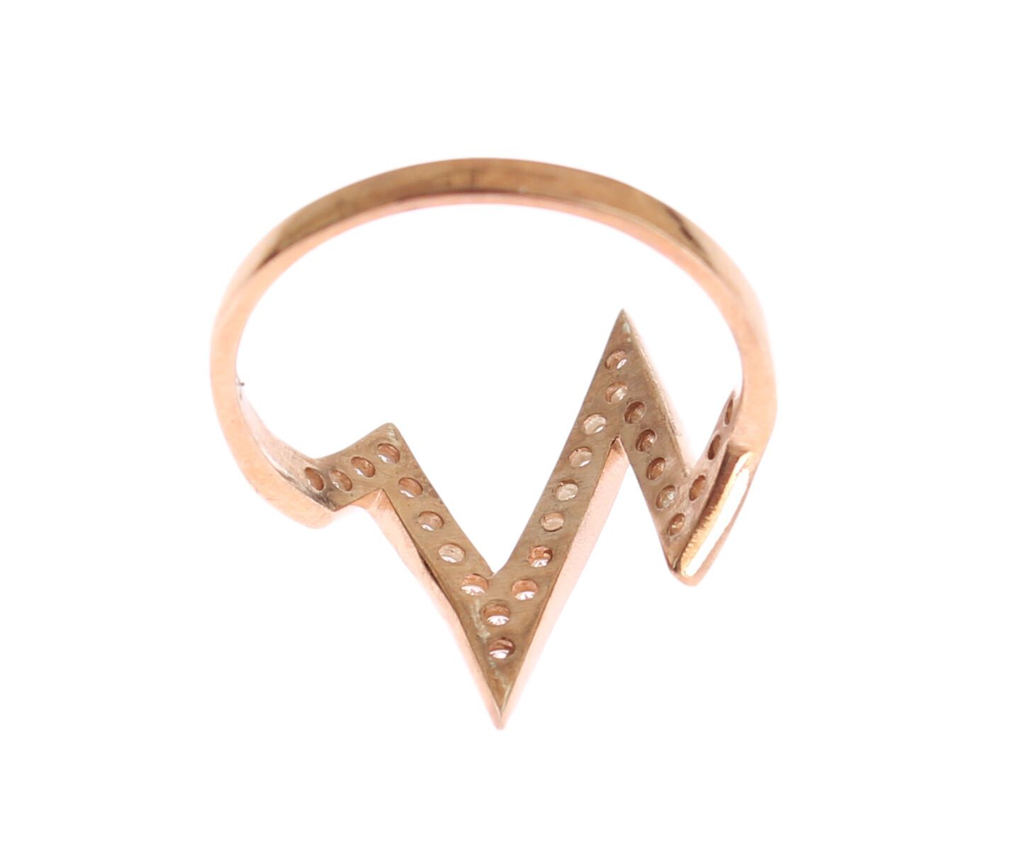 Nialaya Rose Gold 925 Silver Women's Clear Ring