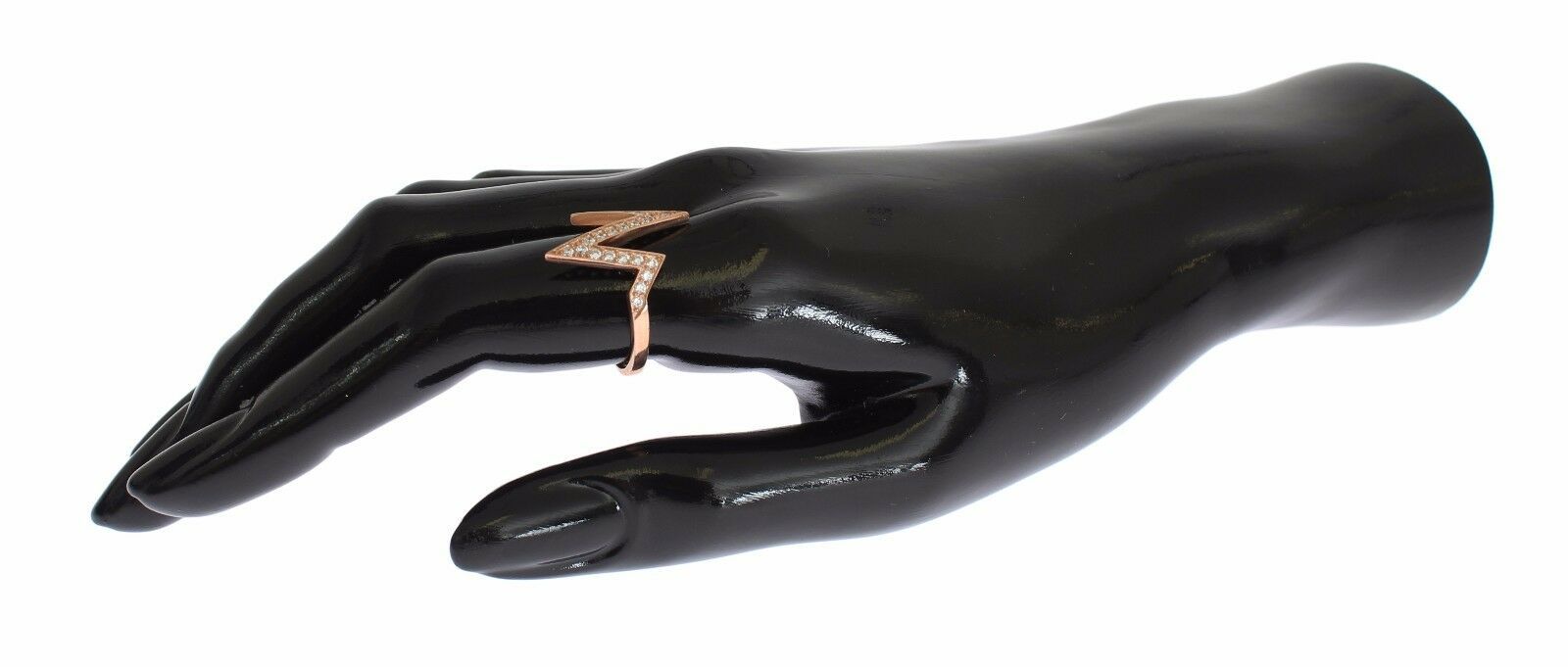 Nialaya Rose Gold 925 Silver Women's Clear Ring