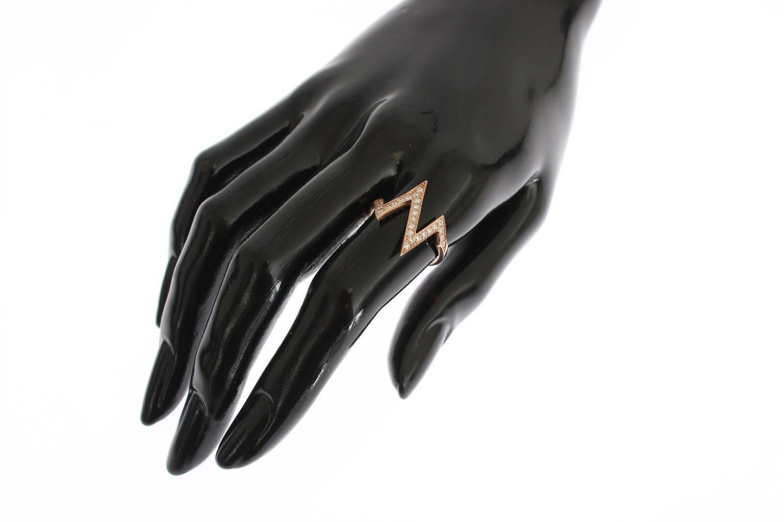 Nialaya Rose Gold 925 Silver Women's Clear Ring