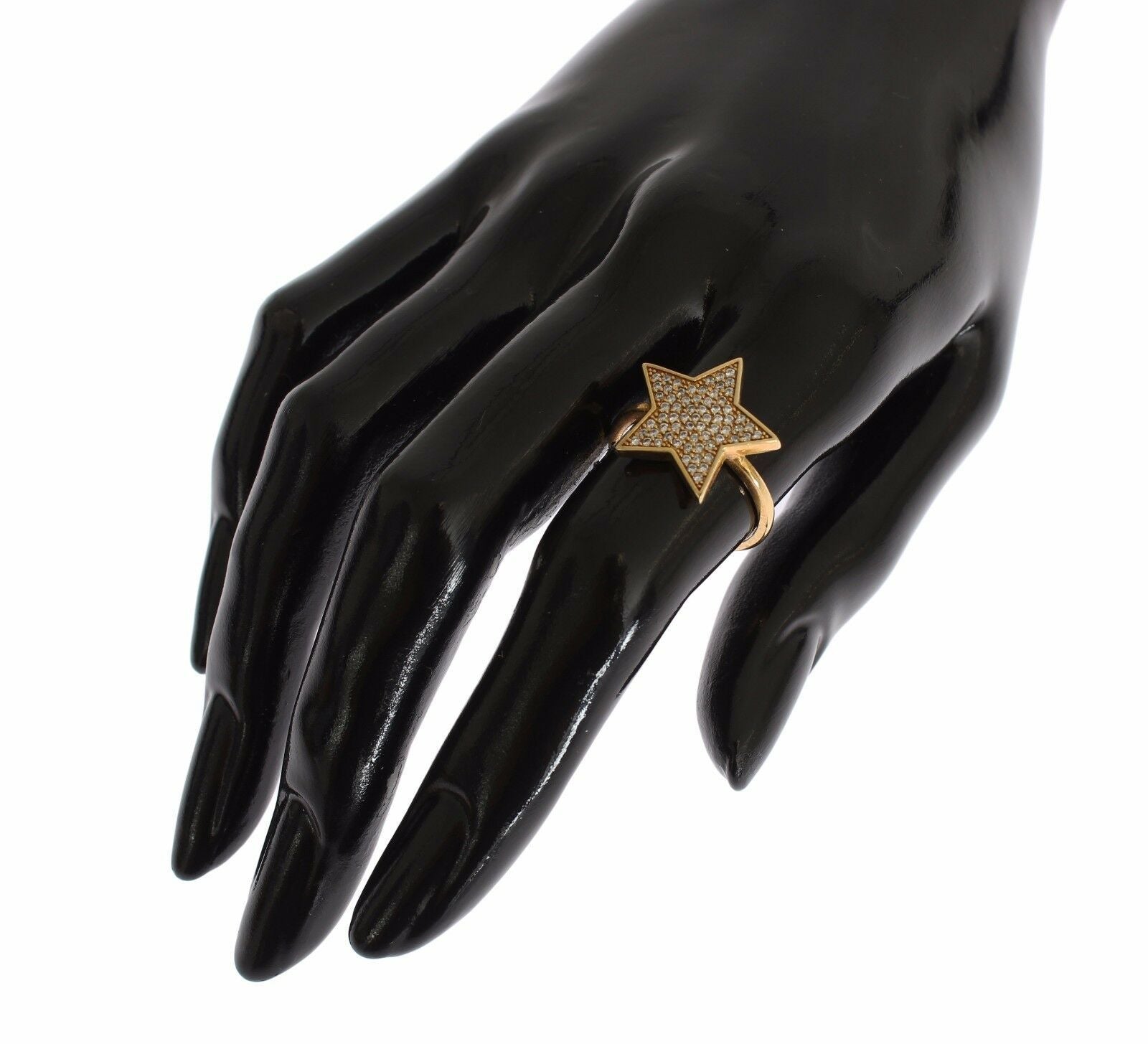 Nialaya Star Gold 925 Silber Damen Ring klar