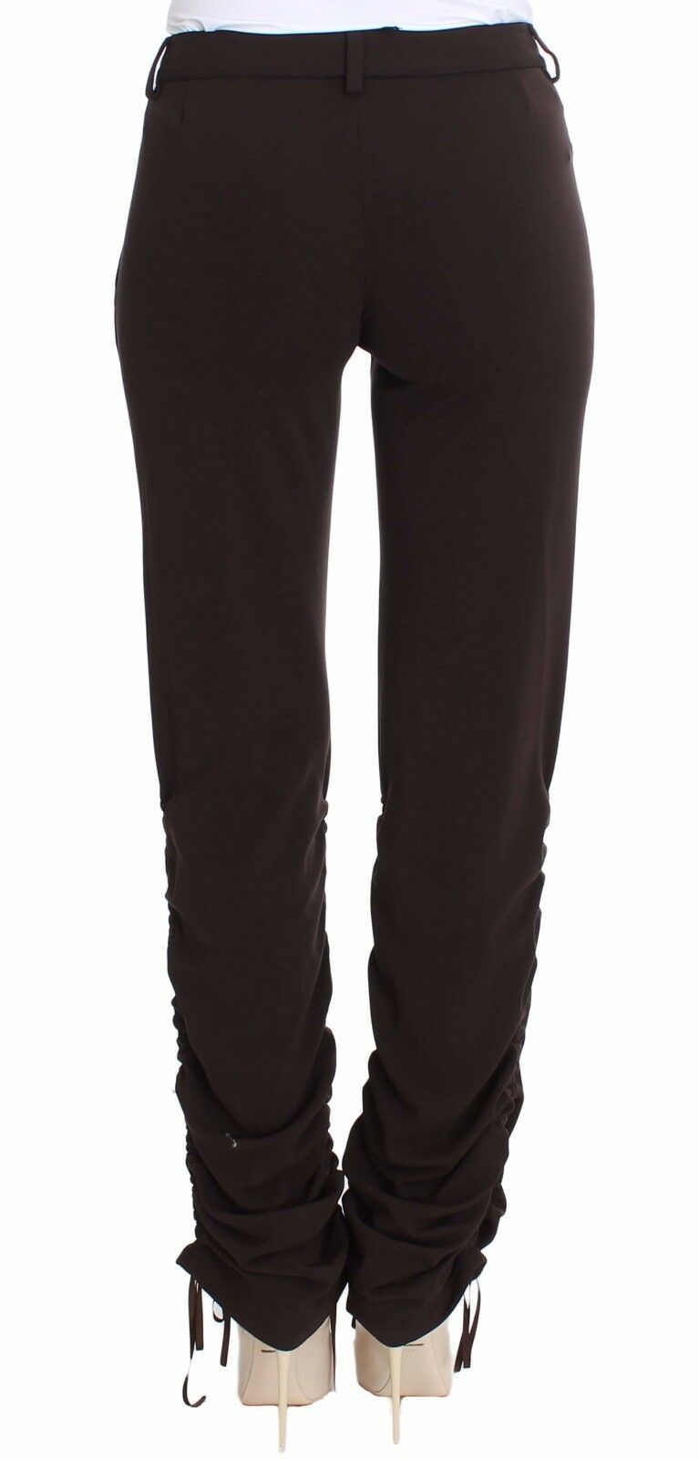 Ermanno Scervino Braune Stretch Freizeithosen Hosen