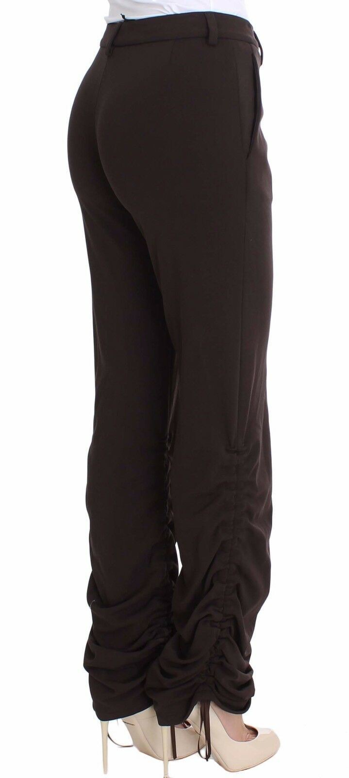 Ermanno Scervino Braune Stretch Freizeithosen Hosen
