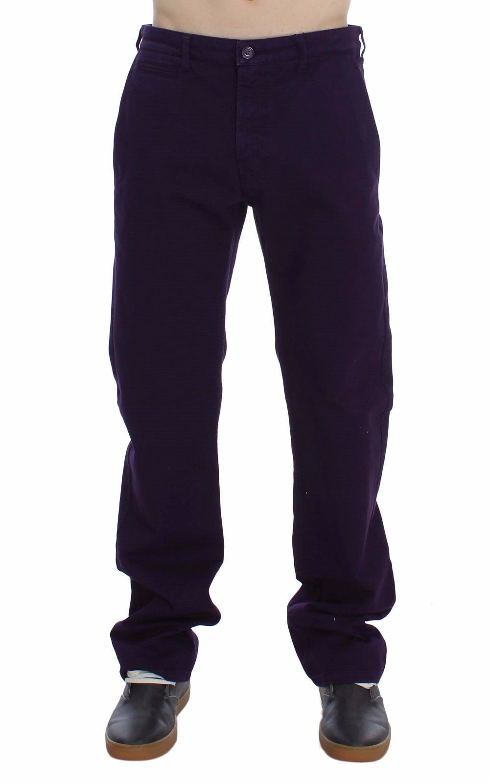 GF Ferre Lila Baumwolle Stretch Lila Fit Hose