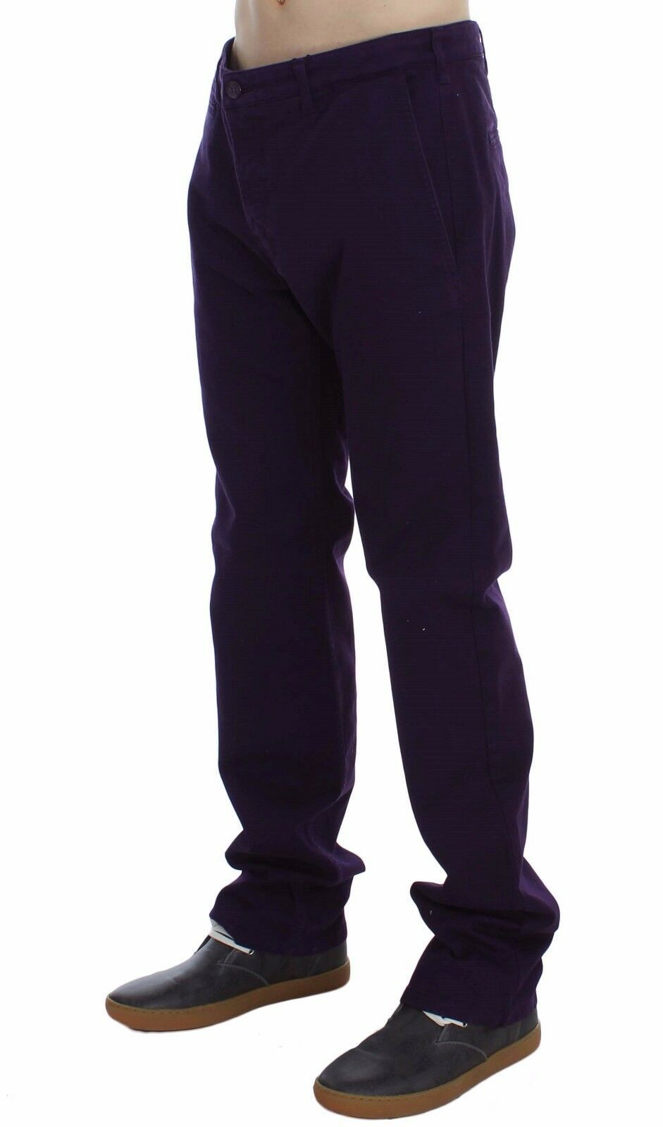GF Ferre Lila Baumwolle Stretch Lila Fit Hose