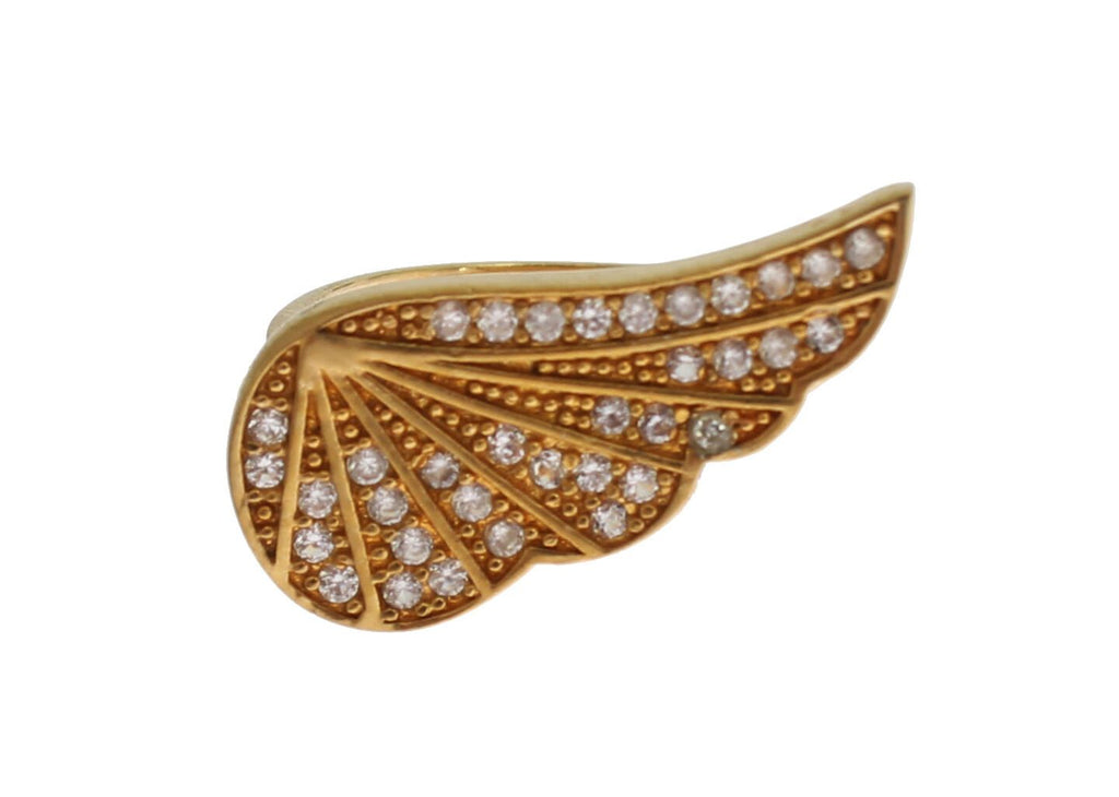 Nialaya Damen klar CZ Gold 925 Silber Authentic Ring