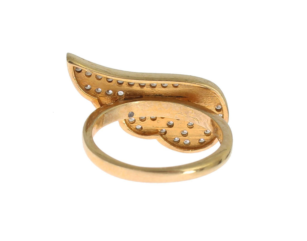 Nialaya Damen klar CZ Gold 925 Silber Authentic Ring
