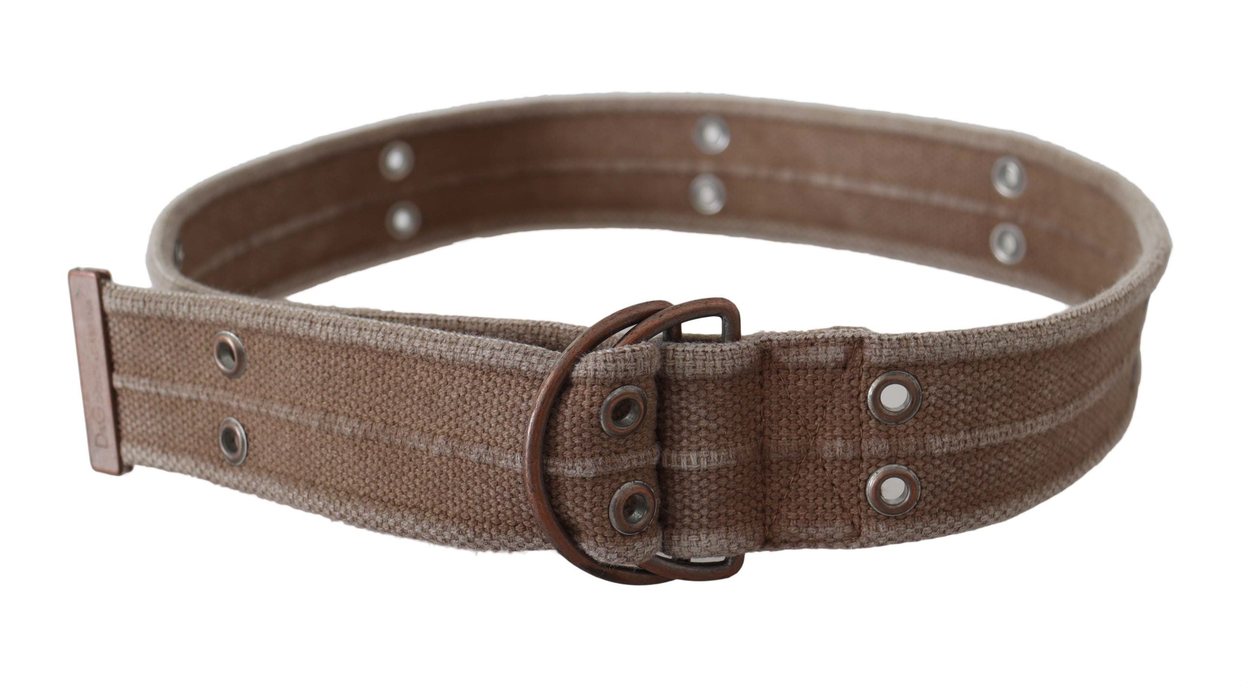 Dolce & Gabbana Beige Leder Logo Gürtel Sling Cintura Schnalle Gürtel