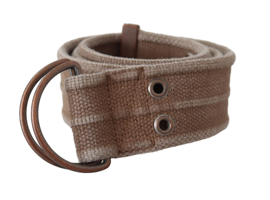 Dolce & Gabbana Beige Leder Logo Gürtel Sling Cintura Schnalle Gürtel