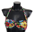 Dolce & Gabbana Multicolor Floral Print Bikini Tops in Swimwear