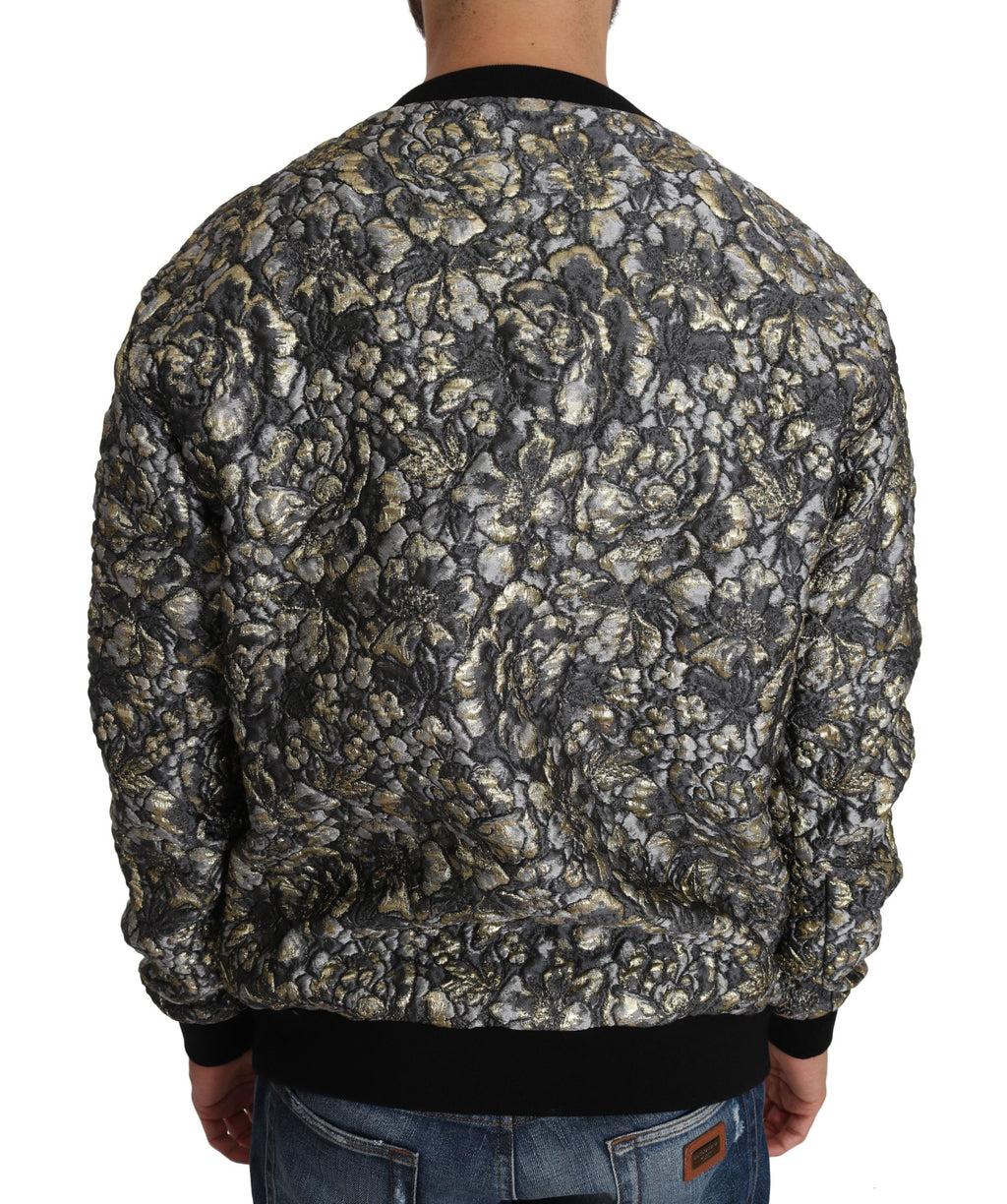 Dolce & Gabbana Mehrfarbiger SAMBA Jacquard-Pullover mit Palmtree-Muster