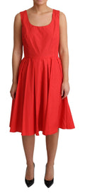 Dolce & Gabbana Red Polka Dot Cotton A-Line Dress