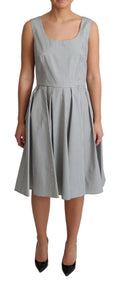 Dolce & Gabbana Grey Polka Dot Cotton A-Line Dress